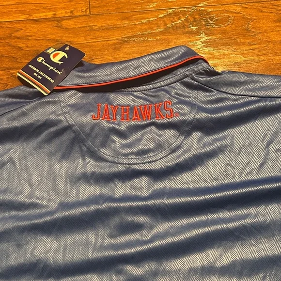 Champion Kansas Jayhawks Polo Shirt NWT XXL - Picture 6 of 9